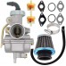PZ20 Carburetor for Kazuma Baja 50cc 70cc 90cc 110cc 125cc TaoTao 110B NST SunL Chinese Quad 4 Stroke ATV 4 Wheeler Go Kart Dirt Bike Honda CRF50F XL75 CRF80F XR50R with Air Fuel Filter